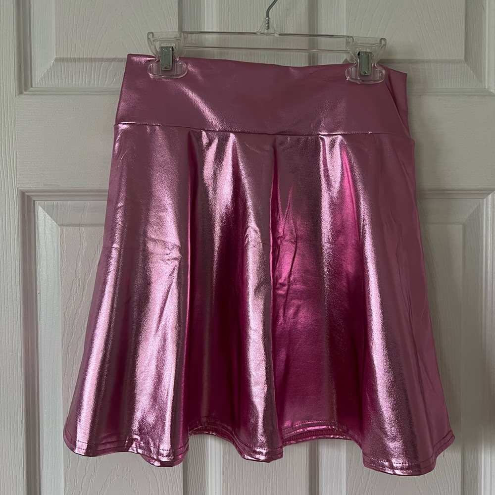 Pink metallic skirt